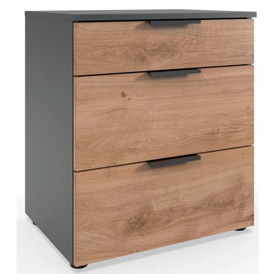 Abbildung von Wimex Nachtkommode &quot;Level by fresh to go&quot;, 3 Schubladen mit soft close Funktion, 54cm breit, 61cm hoch