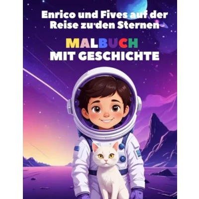 Abbildung von Enrico und Fives auf der Reise zu den Sternen: Malbuch