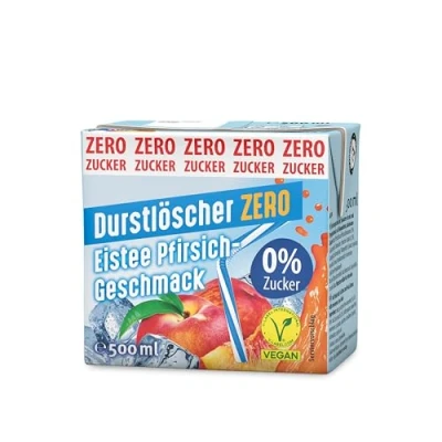 Abbildung von Durstlöscher Eistee Pfirsich Zero intensiver Geschmack 500ml 12er Pack