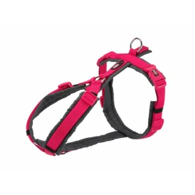 Abbildung von TRIXIE New Premium Trekkinggeschirr, M L: 62 74cm/25mm, Fuchsia/Graphit, Hund