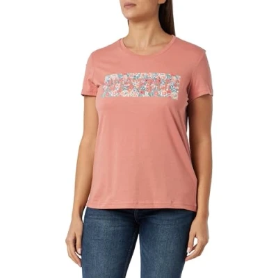 Abbildung von Mustang Tshirt print, Damen, Größe: Small, Rosa
