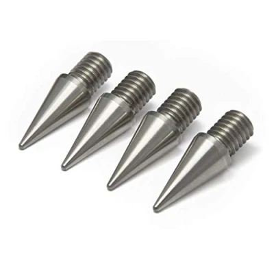Abbildung von PrecisionGeek Lautsprecherspikes M4, 7 mm lang, Kegel 8 Durchmesser, Edelstahl für kleine Lautsprecher, HiFi Ständer, Schränke, Soundbars Set mit 4 Stück