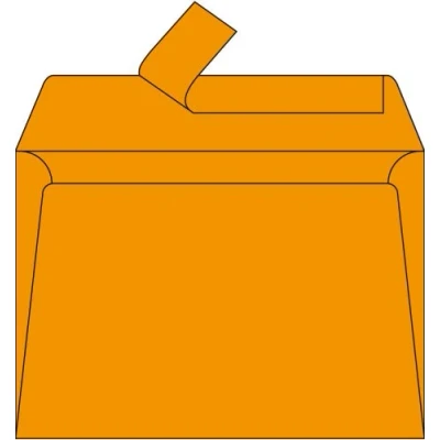 Abbildung von Clairefontaine 5496C Packung mit 20 Umschläge Pollen, Format C6, 114 x 162mm, 120g, ideal für Korrespondenz und Einladungen, Clementine, 1 Pack
