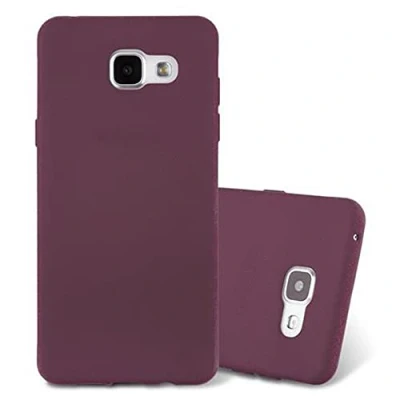 Abbildung von Cadorabo Hülle kompatibel mit Samsung Galaxy A3 2016 Schutzhülle TPU Silikon Case Frost Design Slim Kratzfest Weiche Gummi Rundumschutz für in Lila