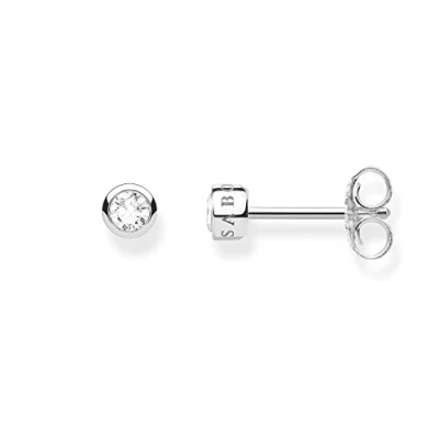 Abbildung von Thomas SABO Ohrringe silvercoloured/white, Damen, Größe: One Size, Silver/coloured/white