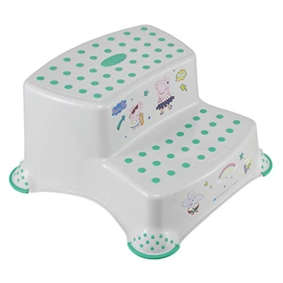 Abbildung von keeeper Tritthocker Premium Kinder Hocker zweistufig Peppa Pig grau