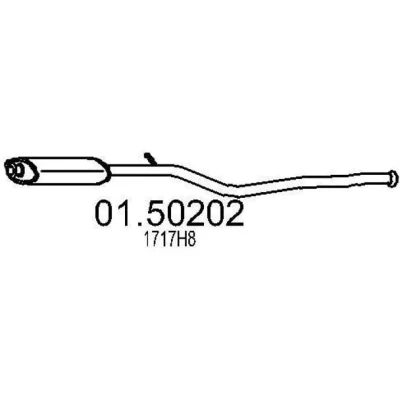 Abbildung von MTS 01.50202 Mittelschalldämpfer 1830 PEUGEOT:
