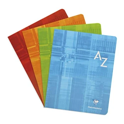 Abbildung von Clairefontaine 3748C Adressbuch / Vokabelheft 17x22 cm, 48 Blatt, französische Lineatur, 90g, farbig sortiert, 1 Stück