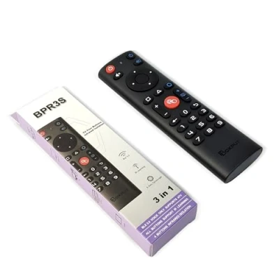 Abbildung von BPR3S Luft Maus Fernbedienung, Bluetooth Sprachfernbedienung, mit 6 Achsen Gyroskop, unterstützt Volltasten Infrarot Lernen, passend für PC/Android TV Boxen/TV Sticks/Set Top Boxen/Smart Projektoren