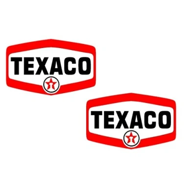 Abbildung von 24/7stickers #333/2x TEXACO Aufkleber je 9x5,5cm Oldschool Retro Oldtimer Rennsport Auto Tuning Sponsoren Hot Rod USA V8
