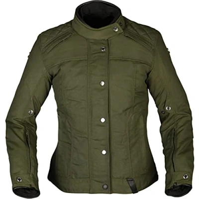Abbildung von Modeka Thiago Damen Motorrad Textiljacke (Olive,44)