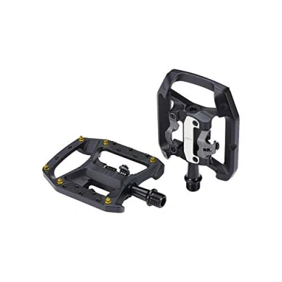 Abbildung von BBB Cycling Fahrrad Pedale Aluminium CrMo SPD Klickpedale und Flat für MTB Urban Electric Anti Rutsch Langlebige Lager Einstellbare Spannung DualChoice Trail BPD 62, 90 x 100 mm