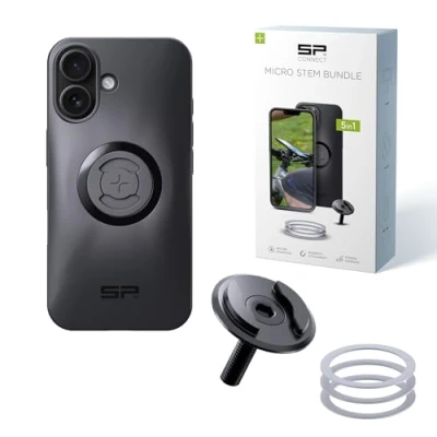 Abbildung von SP CONNECT Micro Stem Bundle SPC+ für iPhone 16 Handy Halterung den fahrradlenker Smartphone Fahrrad handyhalter