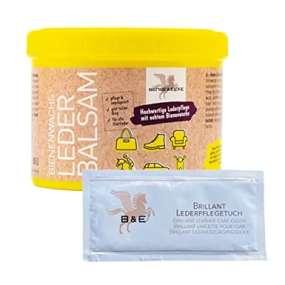 Abbildung von Bense &amp; Eicke Bienenwachs Lederpflege Balsam 500 ml + Gratis Lederpflegetuch Pflege von Glattleder aller Art