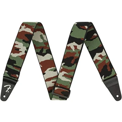 Abbildung von Fender® »WEIGHLESS Camo STRAP 2&quot;« Elastischer Gitarrengurt in Camouflage Optik 5cm Breite Farbe: Woodland