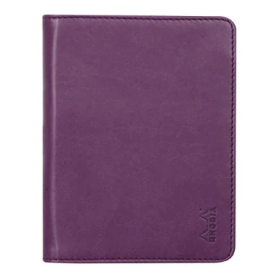 Abbildung von Rhodia 212006C Mappe für Block oder Notizheft Rhodiarama N12, DIN B7 (8,5x12 cm) 10,5x14 cm, elegant und praktisch, Violett, 1 Stück