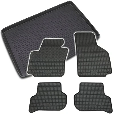Abbildung von AD Tuning *TM30004+RI902662 Gummifußmatten + Kofferraumwanne im Set