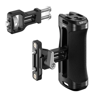 Abbildung von SIRUI Seitengriff für ARRI oder NATO Befestigung, Leichter Side Handle mit integriertem Schraubenschlüssel, Kaltschuh und Gewindebohrungen, Höhenverstellbar, AM SHN, 1 Stück