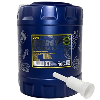 Abbildung von Motoröl Motor Öl MANNOL Energy Formula PD 5W 40 API SN 10 Liter mit Ausgießer