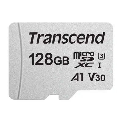 Abbildung von Transcend Highspeed 128GB micro SDXC/SDHC Speicherkarte (für Smartphones, etc. und Digitalkameras) / 4K, U3, V30, A1, UHS I TS128GUSD300S