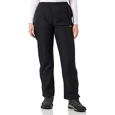 Abbildung von CMP Damen Regenhose mit seitlichem Reißverschluss, Schwarz, D48