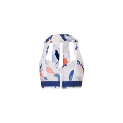 Abbildung von MF Sea® Bikinioberteil mit Buntem Druck, Bikini Halter Schnitt, Reißverschluss vorne, Polyester/Elastan, ideal zum Schwimmen, Surfen, für andere Wassersportarten. (L)