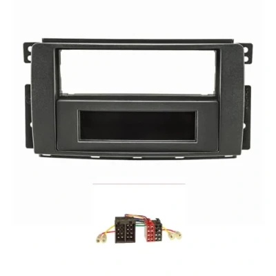 Abbildung von tomzz Audio 2451 032 Radioblende Set kompatibel mit Smart fortwo (451) forfour (454) anthrazit/schwarz Radioadapter ISO