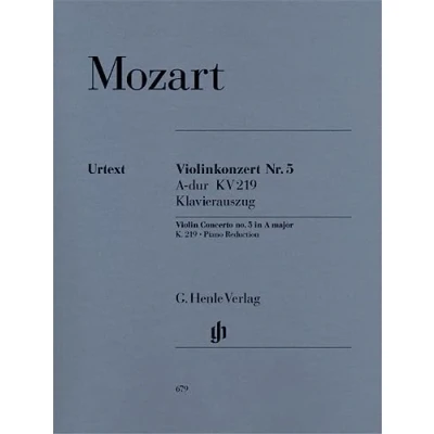 Abbildung von Konzert für Violine und Orchester A dur KV 219. Klavier: Besetzung: Klavier (G. Henle Urtext Ausgabe)