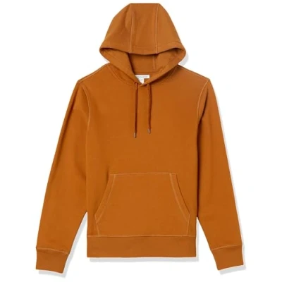 Abbildung von Amazon Essentials Herren Fleece Kapuzenpulli (erhältlich in den Größen Big &amp; Tall), Rostiges Orange, XS