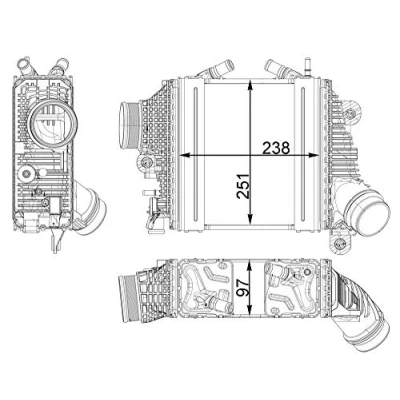 Abbildung von MAHLE ORIGINAL CI 411 000P Ladeluftkühler mit Drucksensor
