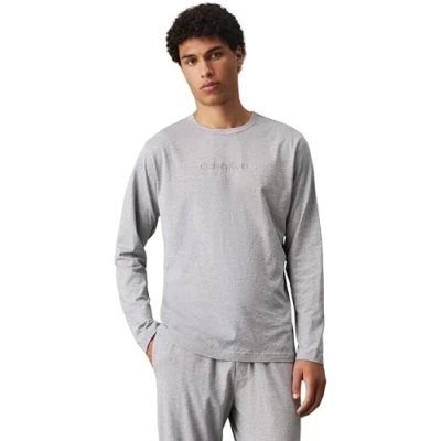 Abbildung von Calvin Klein Underwear LOGO TEE Nachtwäsche Shirt, Herren, Größe: Medium, Grey