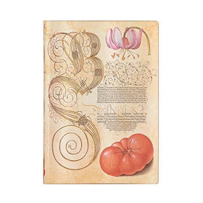 Abbildung von Paperblanks Lily &amp; Tomato Mira Botanica Flexi Midi Unlined 100 Gsm: softcover, gsm, ribbon marker, memento pouch, book edge printing, no closure