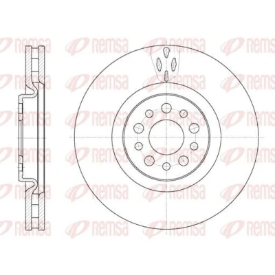 Abbildung von REMSA 6980.10 Bremsscheibe Vorderachse 309,8, 309,8 32 5 Belüftet PEUGEOT: 807, CITROËN: C8, FIAT: Ulysse II