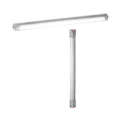 Abbildung von OSRAM Submarine LED Feuchtraumleuchte, 1x15W, neutralweiß 4000K, 1700lm, IP65, staub und spritzwassergeschützt, für Keller Garagen, Grau, 1 flammig