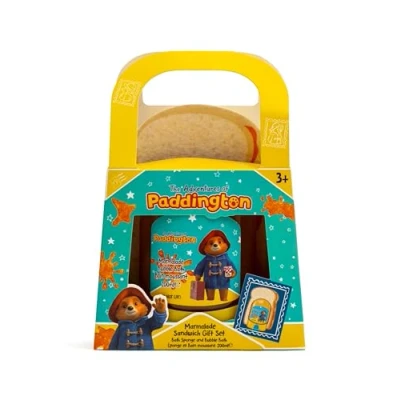 Abbildung von Paddington Bear Marmelade Sandwich Geschenkset Kinder Schaumbad und Badeschwamm Kindergeschenk