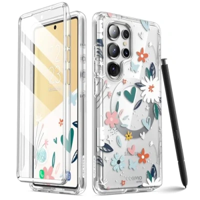 Abbildung von i Blason Cosmo für Samsung Galaxy S25 Ultra Hülle MagSafe mit Displayschutz [unterstützt Fingerabdruck ID und kabellos Ladegerät] Glitzer Handyhülle Case Bumper Schutzhülle (Paint)