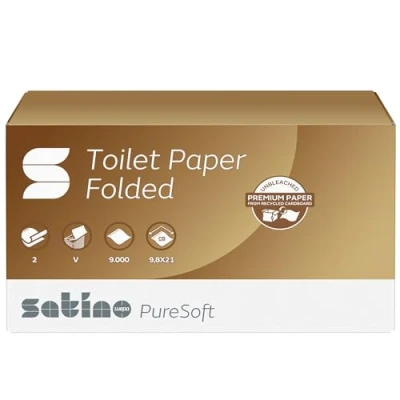 Abbildung von Satino Toilettenpapier PureSoft 066560 gefaltet 30x300 Blatt
