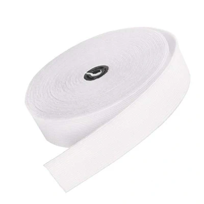 Abbildung von Flache elastische Bänder Stretchband zum Nähen von Gummibändern Taillenbänder, Nähen, Perückenherstellung 6 Meter (Weiß, 20mm)