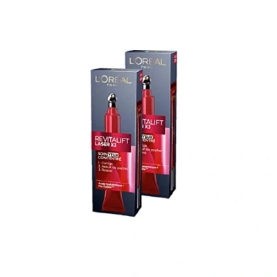 Abbildung von L&#039;Oréal Paris Dreifachwirkende Anti Aging Augenpflege Falten &amp; Multi Correction mit Hyaluronsäure Pro Xylane für alle Hauttypen Revitalift Laser X3 15 ml