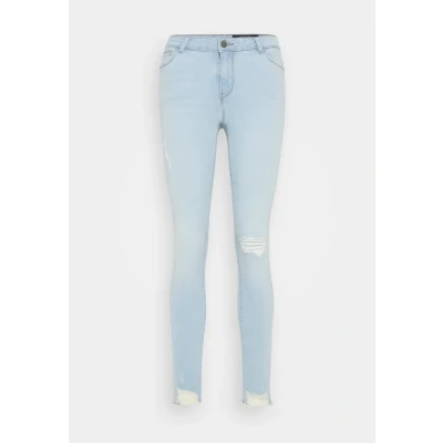 Abbildung von Noisy May Nmkimmy Destroy Jeans Skinny Fit, Damen, Größe: 25x32, Light blue denim