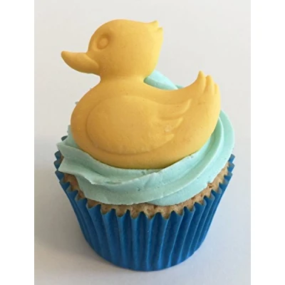 Abbildung von 6 Handgemachte Kuchendekorationen aus Zucker: Ente / Large Sugar Ducks