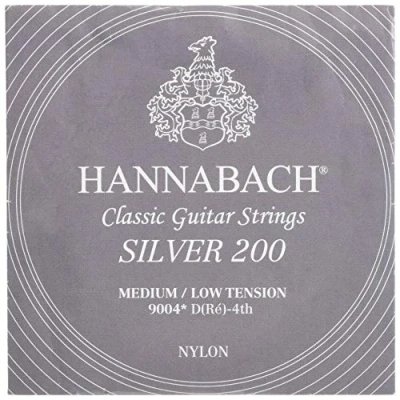 Abbildung von Hannabach Klassikgitarrensaiten Serie 900 Medium Low Tension Silver 200 D4w 9004MLT