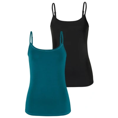 Abbildung von Lascana 2 PACK Top, Damen, Größe: 32/34, Petrol