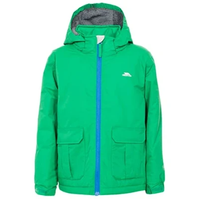 Abbildung von Trespass Flemington, Clover, 11/12, Warme Gepolsterte Wasserdichte Jacke mit abnehmbarer Kapuze für Kinder / Jungen 2 12 Jahre, 11 Grün
