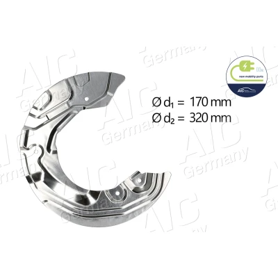 Abbildung von AIC 55738 Ankerblech Vorderachse links BMW: 3 Limousine, 2 Active Tourer, Coupe