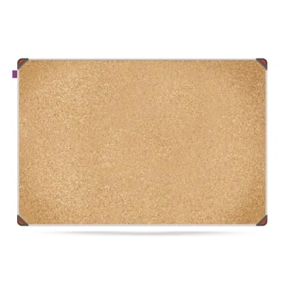 Abbildung von Memobe IDEA Edge Korktafel Tafel zum Aufhängen für Wohnung, Küche, Büro, Schule Wandplaner in Aluminium Rahmen Organisationstafel Wand 90x60 cm