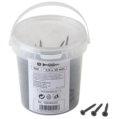 Abbildung von Meister 904220 Schnellbauschrauben 3,9 x 35 mm, 500 Stück, Schwarz