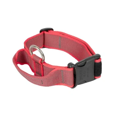 Abbildung von Julius K9 C&amp;amp G Halsband, mit Handgriff, rot/grau, 40mm/38 53c