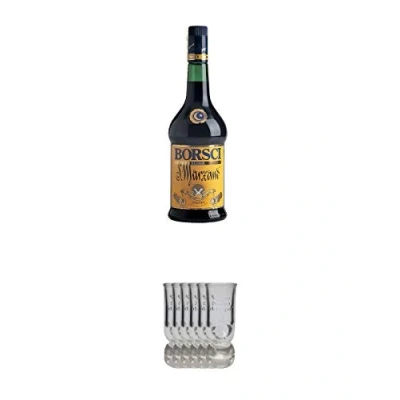 Abbildung von BORSCI San Marzano Kräuterlikör aus Italien 0,7 Liter + Caffo Shot Gläser mit Eichstrich 1 x 6er Set