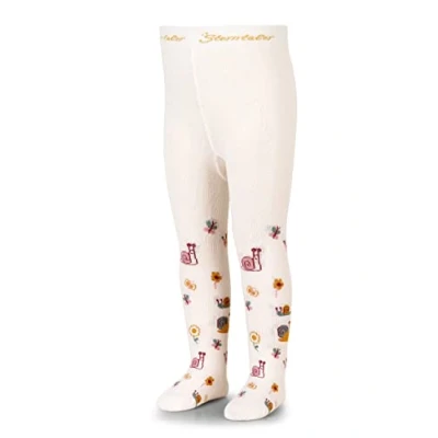 Abbildung von Sterntaler Baby Mädchen Strumpfhose Kleinkind Schnecke Babystrumpfhose aus gestrickter Baumwolle beige, 128